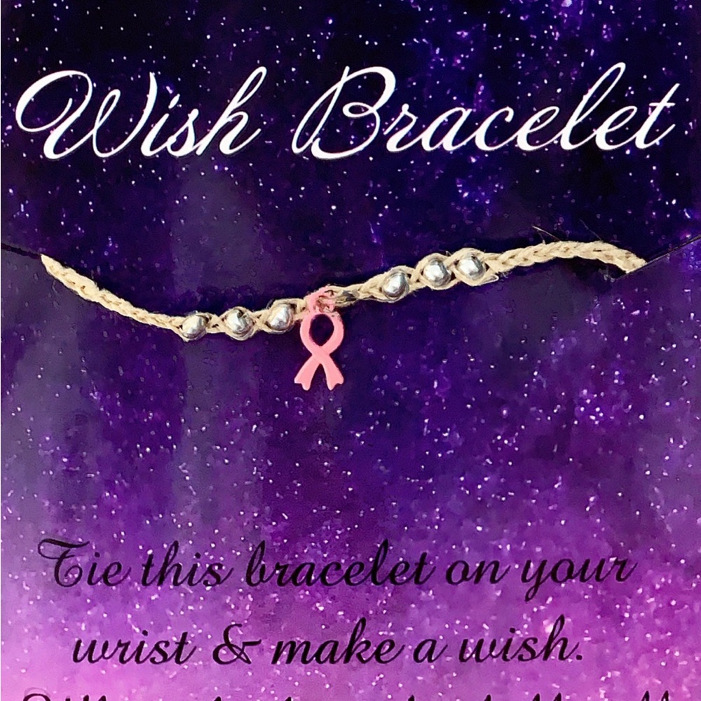 Pink Ribbon Wish Bracelet